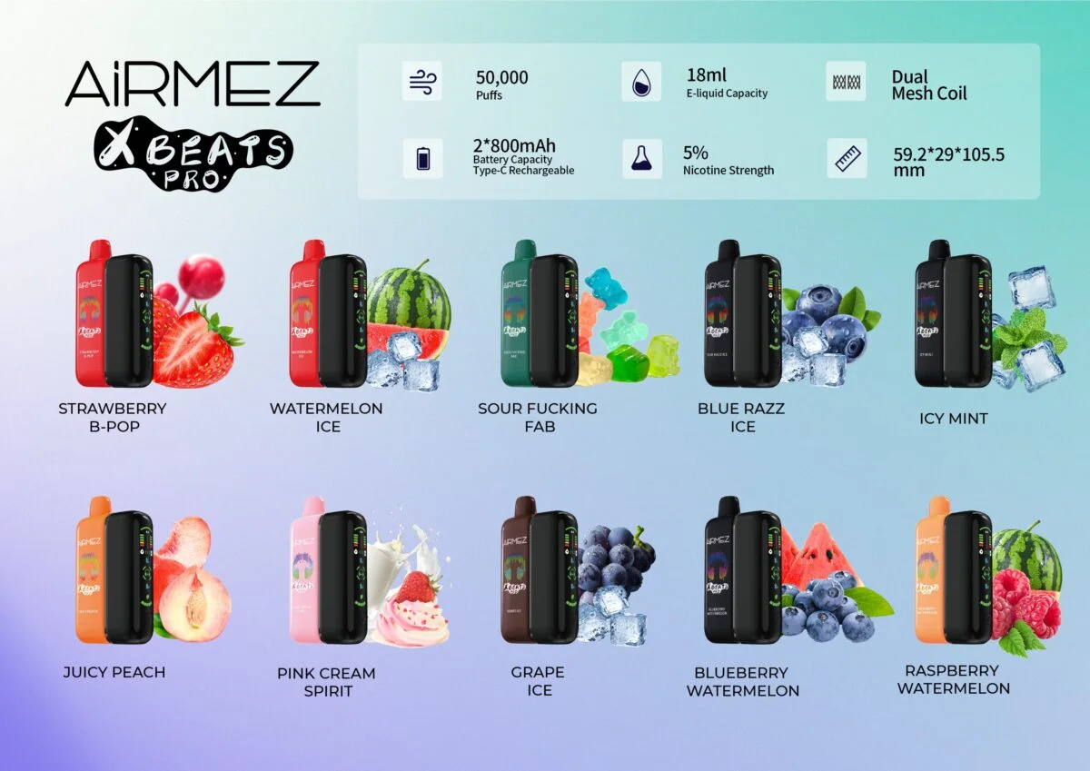 Airmez Xbeats Pro 50K jednorazové vape – produktový pohľad 02