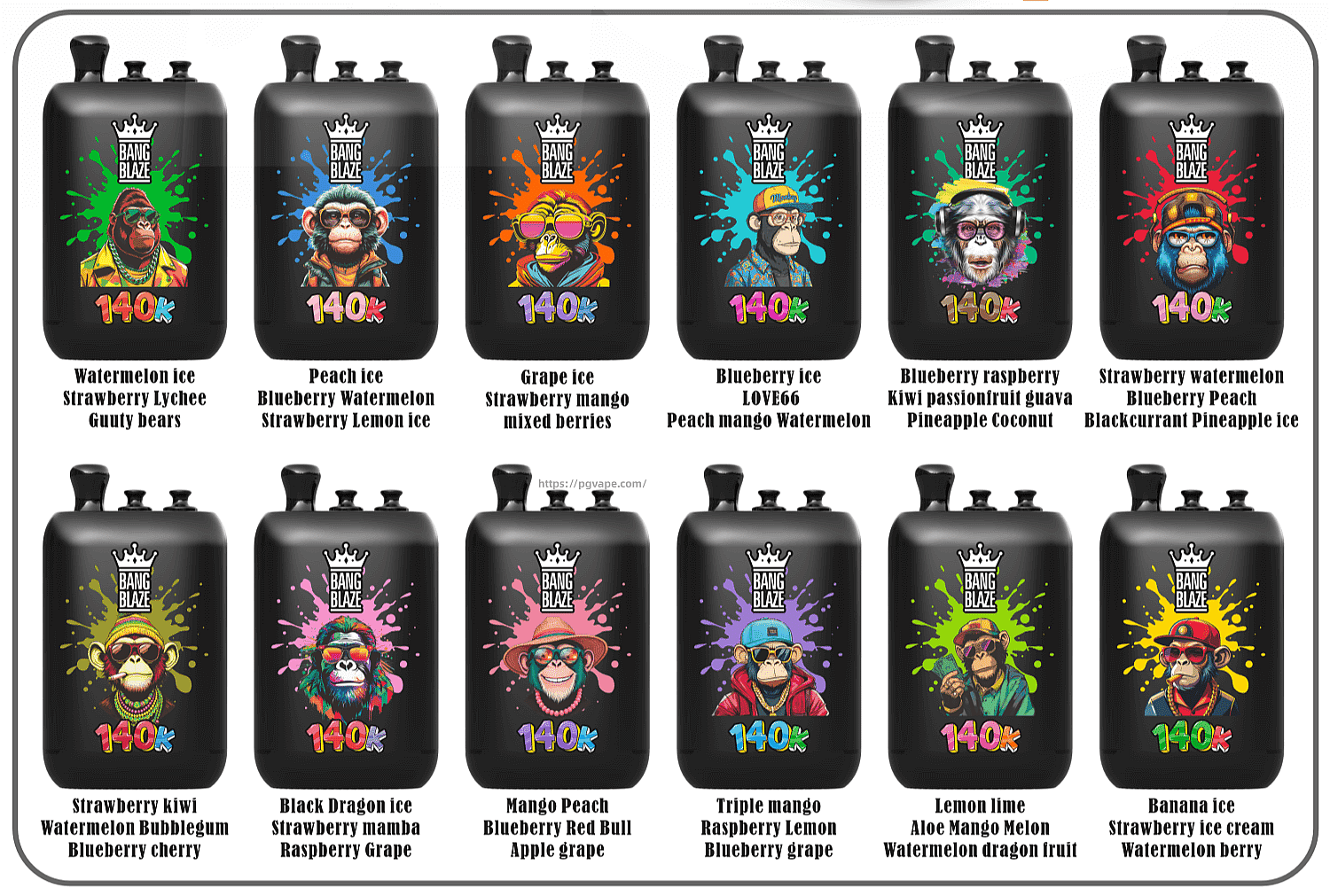 Bang Blaze 140K jednorazové vape – produktový pohľad 02