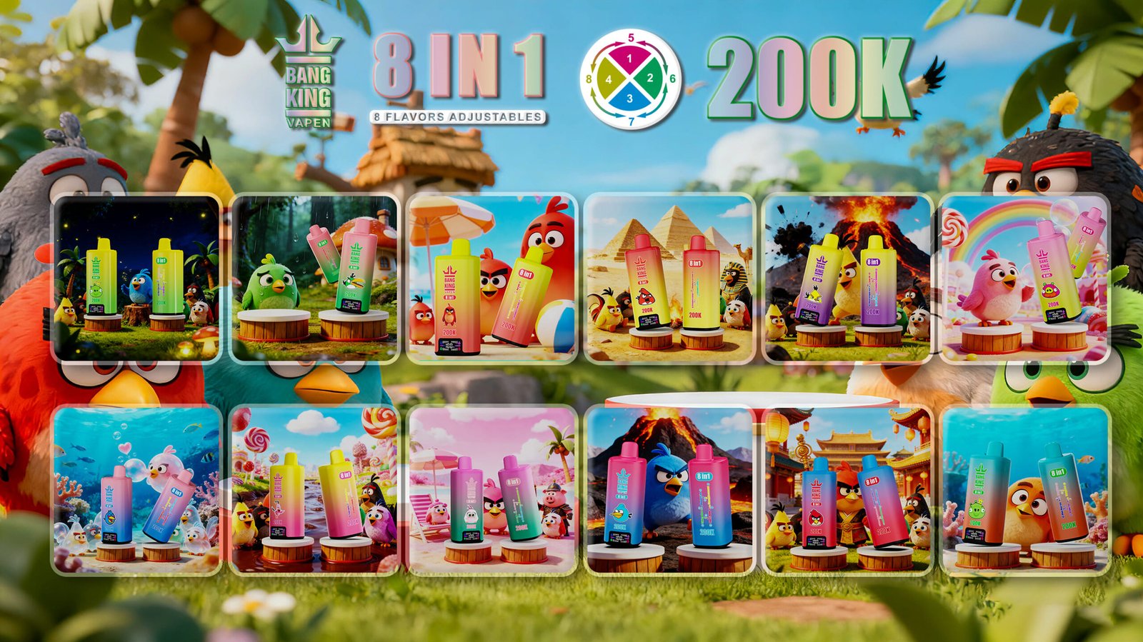 Bang King 200K 8in1 jednorazové vape – produktový pohľad 02