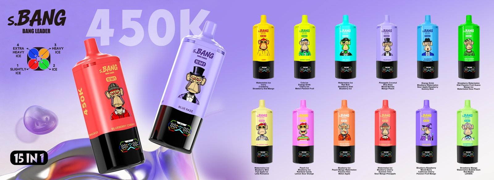 Bang Leader 450K 15in1 jednorazové vape