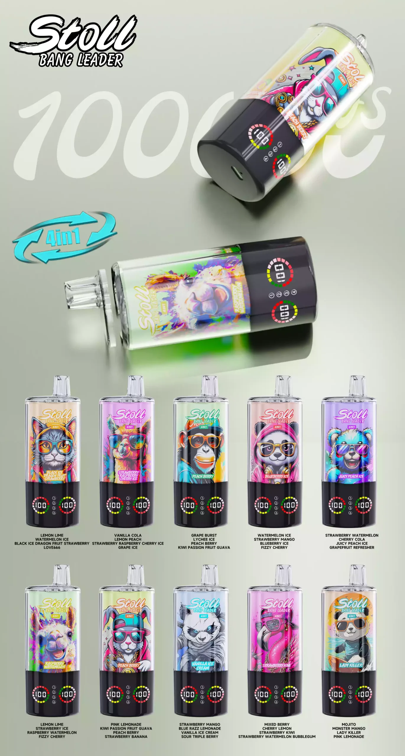 Bang Leader Stoll 100K 4in1 jednorazové vape – produktový pohľad 02