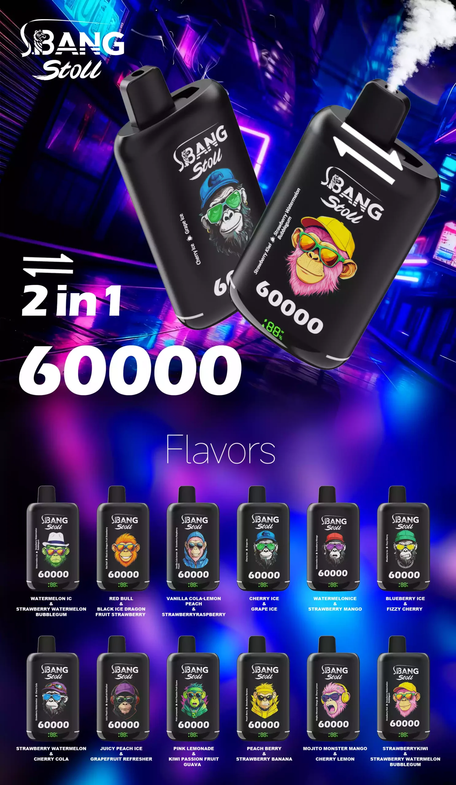 Bang Leader Stoll 60K jednorazové vape – produktový pohľad 02