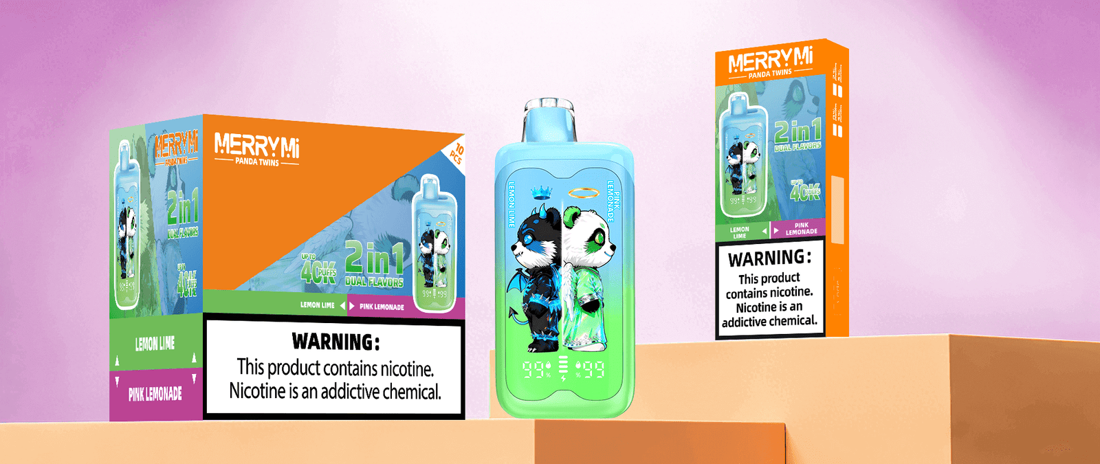 Merry Mi Panda Twins 40K jednorazové vape – produktový pohľad 04