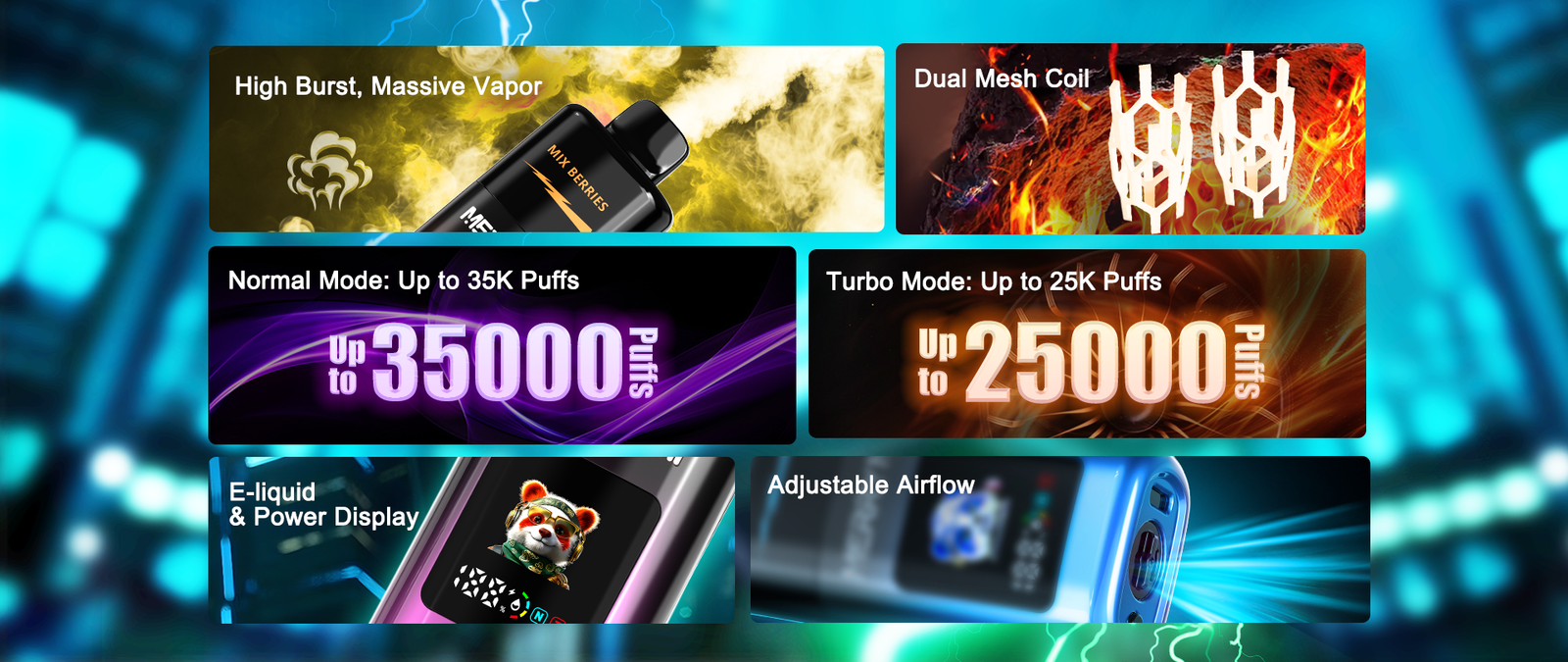 Merry Mi Mecha Pro 35K jednorazové vape – produktový pohľad 02